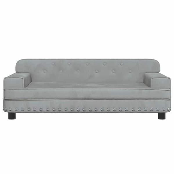 Maison Exclusive - Vaaleanharmaa koiranpeti 90x53x30 cm samettia ljusgrått