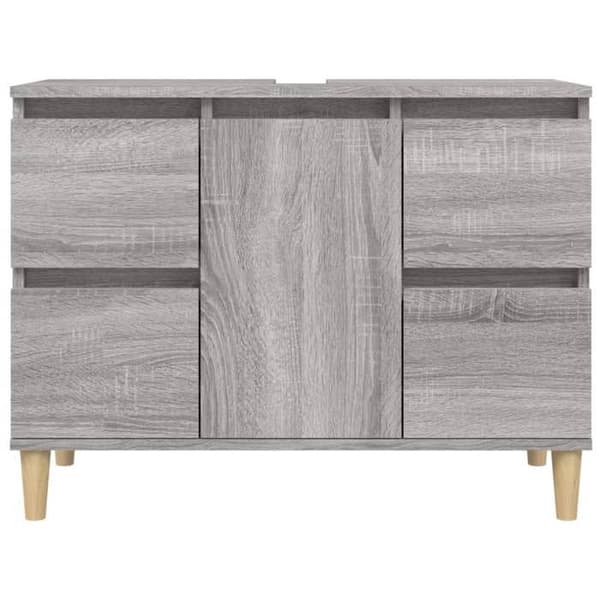 Maison Exclusive - Diskbänk möbel sonoma grå 80x33x60 cm ingenjörsträ Sonoma grå