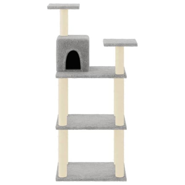 Maison Exclusive - Kattekradse med sisal i lys grå 118,5 cm