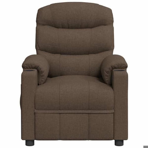 Maison Exclusive - Elektrisk massagefåtölj Brun Tyg