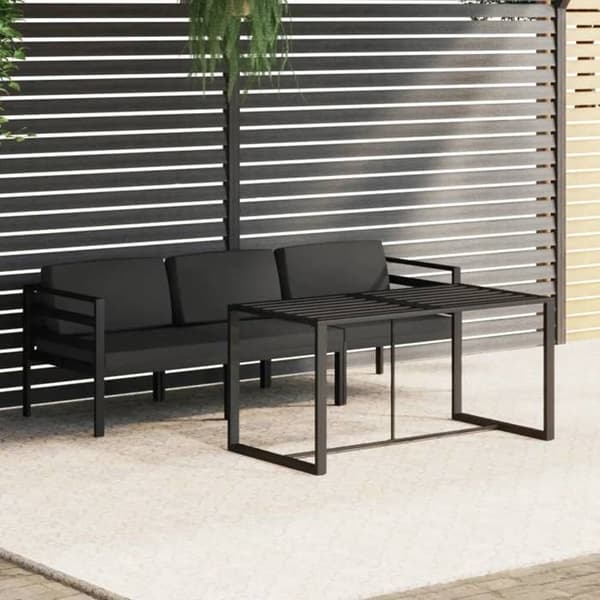 Havemøbler - Modulerbar - Aluminium - Antracit - 4 pladser antracit