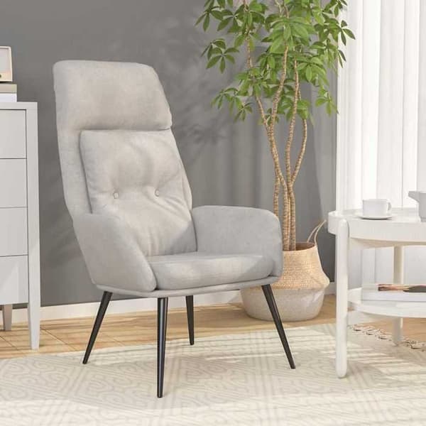 Maison Exclusive - Relax stol Lys grå Syntetisk ruskind