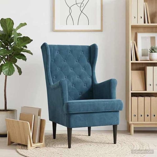 Maison Exclusive - Blå Velour Stol