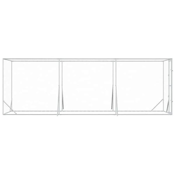 Maison Exclusive - Utomhus hundbur silver 2x6x2 m galvaniserat stål Silver