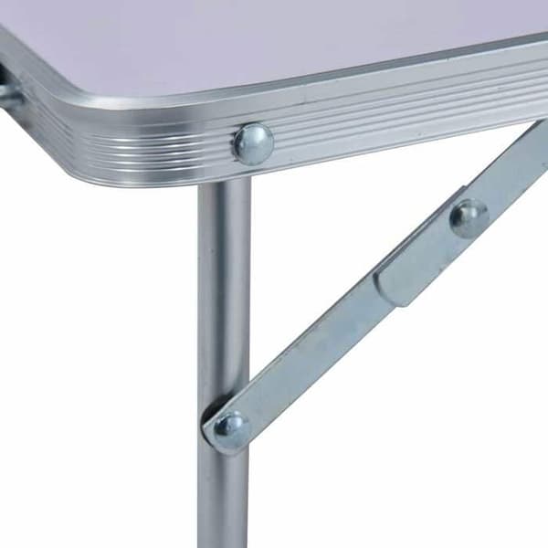 Maison Exclusive - Fällbord för camping Vit Aluminium 60x40 cm Vit