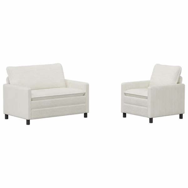 Maison Exclusive - 2-delars Soffset i Creme Polyester