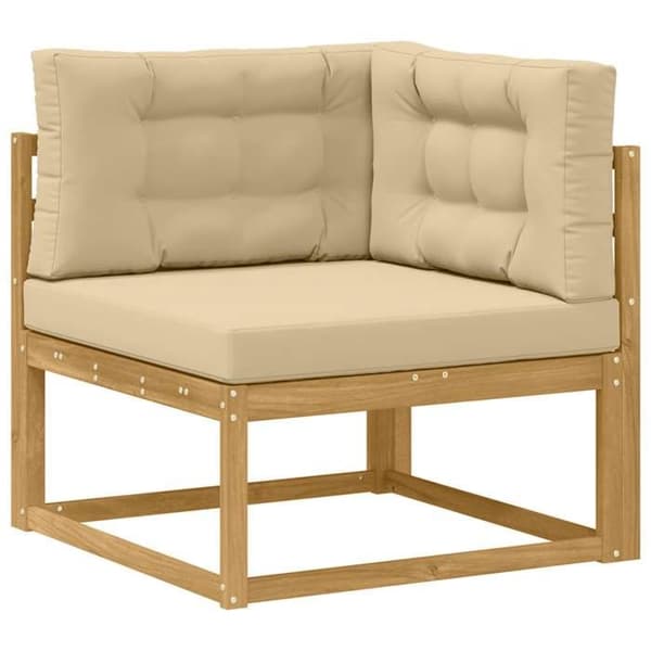 Maison Exclusive - 7-delars utomhussoffset i polyester vit