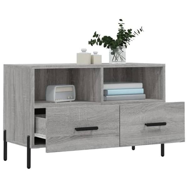 Maison Exclusive - TV-møbel Sonoma grå 80x36x50 cm Ingeniørtræ