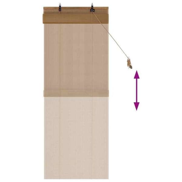 Maison Exclusive - Rullgardin Brun 50 x 160 cm Bambu brun