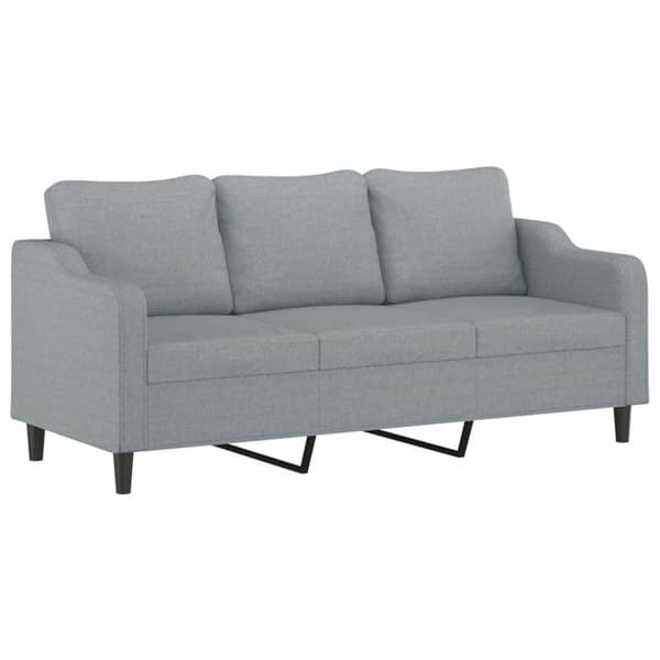 Maison Exclusive - Sæt af 2 sofaer med puder Lys grå Stof