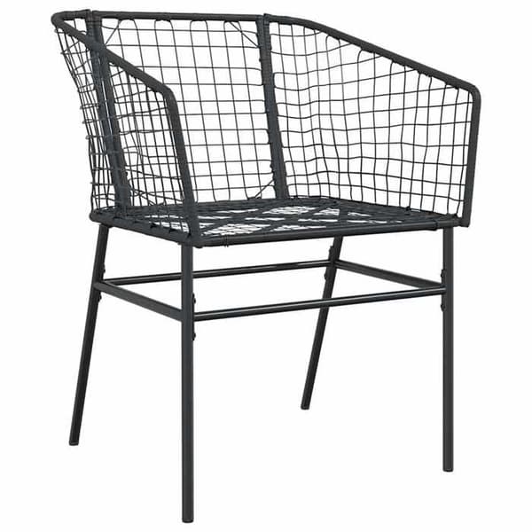 Maison Exclusive - Trädgårdsstolar set om 2 Svart flätad resin