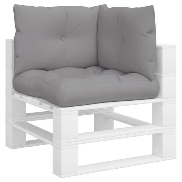 Maison Exclusive - Palettkuddar set om 3 grå tyg grå