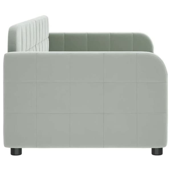 Maison Exclusive - Sängsoffa utan madrass ljusgrå 80x200 cm sammet Ljusgrått