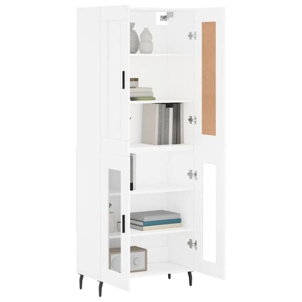Maison Exclusive - Buffé hög Vit 69,5x34x180 cm Ingenjörsträ