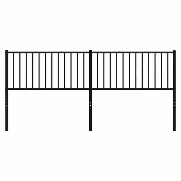 Maison Exclusive - Erstatnings hovedgærde i sort metal 200 cm