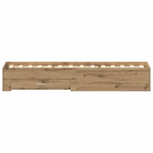 Maison Exclusive - Håndlavet egetræsseng 90 x 190 cm Ingeniørtræ
