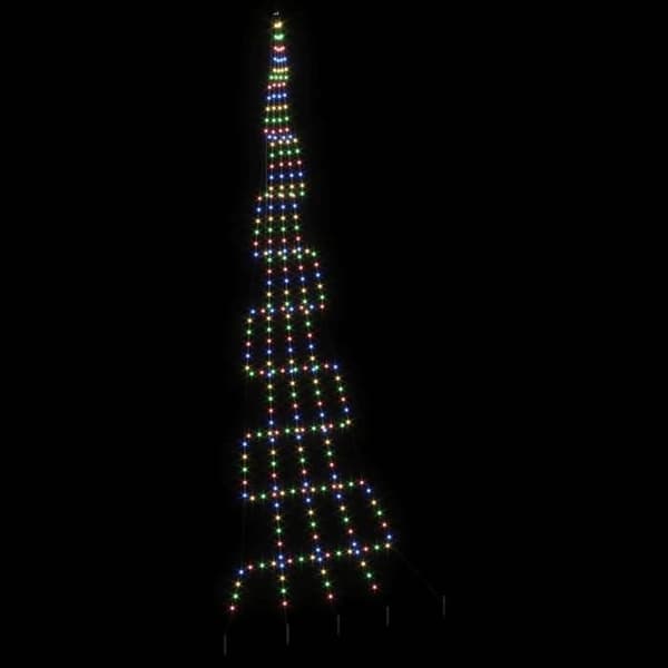 Juletræ - EKSKLUSIV HUS - 511 cm - Multifarvet LED - 8 tilstande USB - Metalspidser Flerfärgad