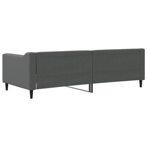 Maison Exclusive - Sängsoffa utan madrass mörkgrå 90x200 cm tyg