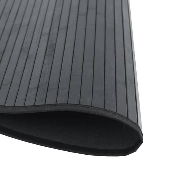 Rundt tæppe - MAISON EXCLUSIVE - 100 cm - Bambus - Sort - Antiskrid Svart