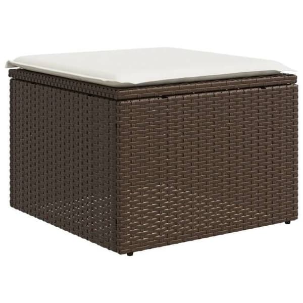Maison Exclusive - Trädgårdsmöbler med kuddar 5 delar brun flätad resin