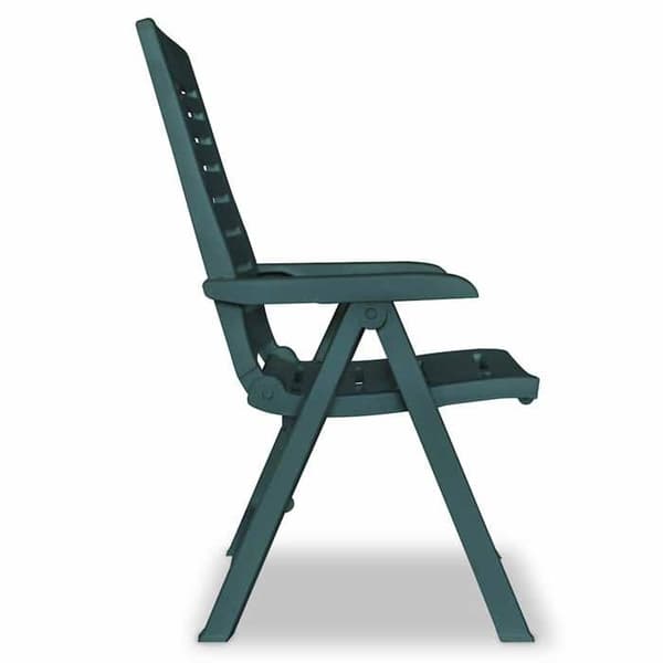 Maison Exclusive - Fällbara lutande stolar, set om 2, i grön plast Grön