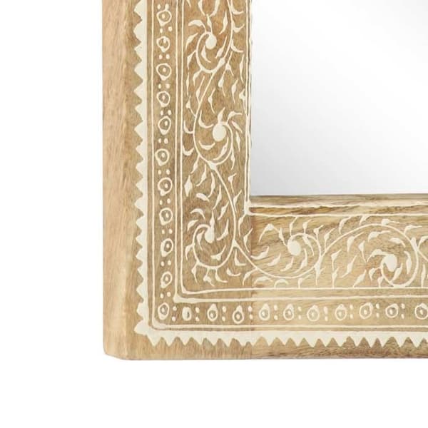 Maison Exclusive - Handmålad spegel 40x55 cm i solid mangoträ brun