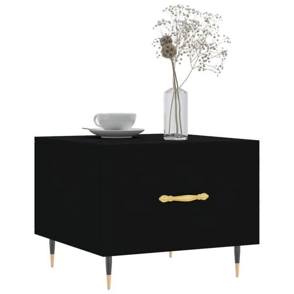 Maison Exclusive - 2 stk. sorte sofaborde 50x50x40 cm i ingeniørtræ