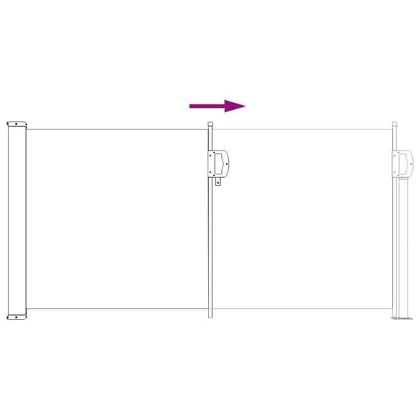 Maison Exclusive - Fällbar sidobutik 500 x 100 cm Polyester Rektangulär