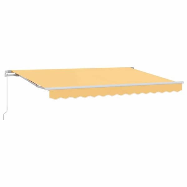Maison Exclusive - Fällbart tak Sand 400 × 350 cm Polyester och Aluminium