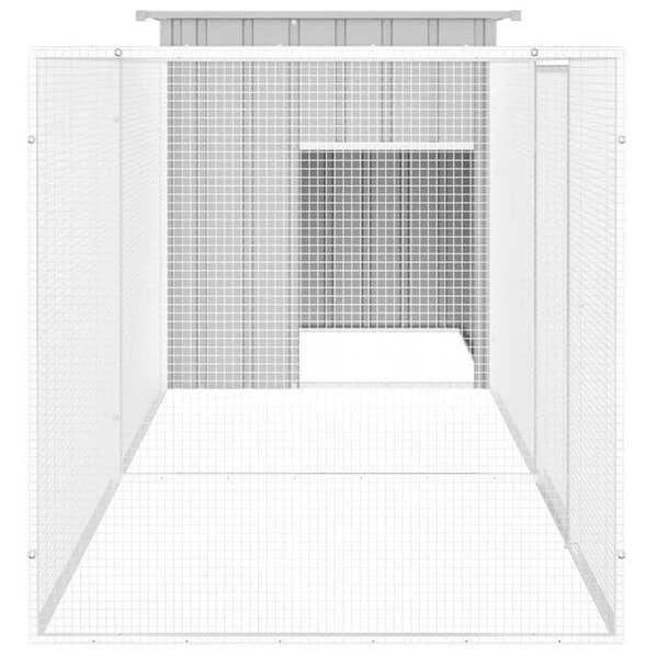 Exklusivt hus - Hönsgård Grå 300x91x100 cm Galvaniserat stål grå