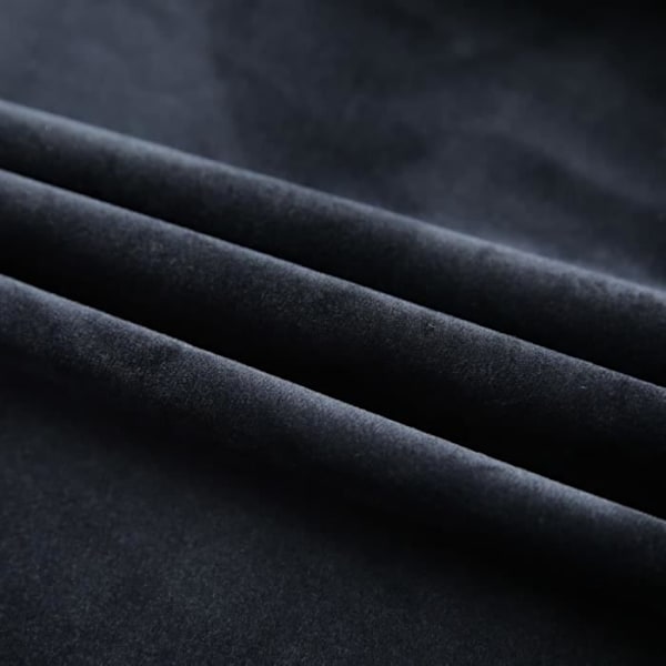 Pimennysverhot koukuilla 2 kpl Black Velvet 140x225 cm225 [cm] Svart