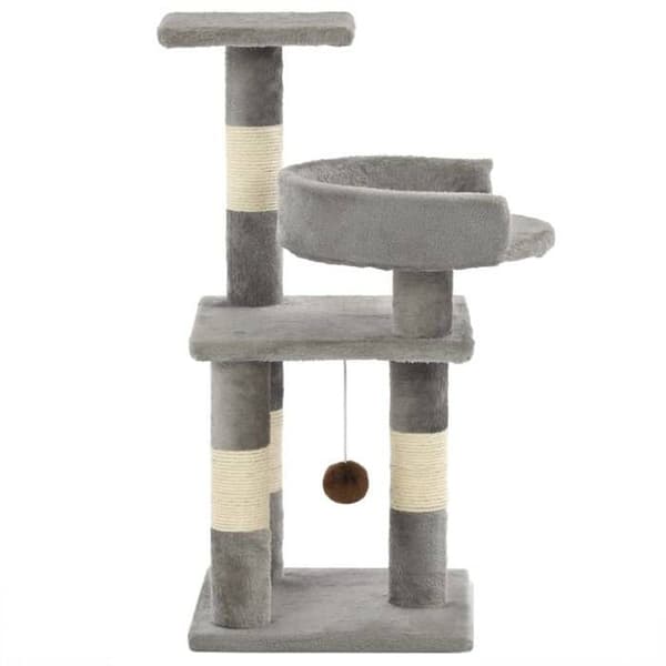 Maison Exclusive - Kattträd med sisal klöstrumpor 65 cm Grå grå