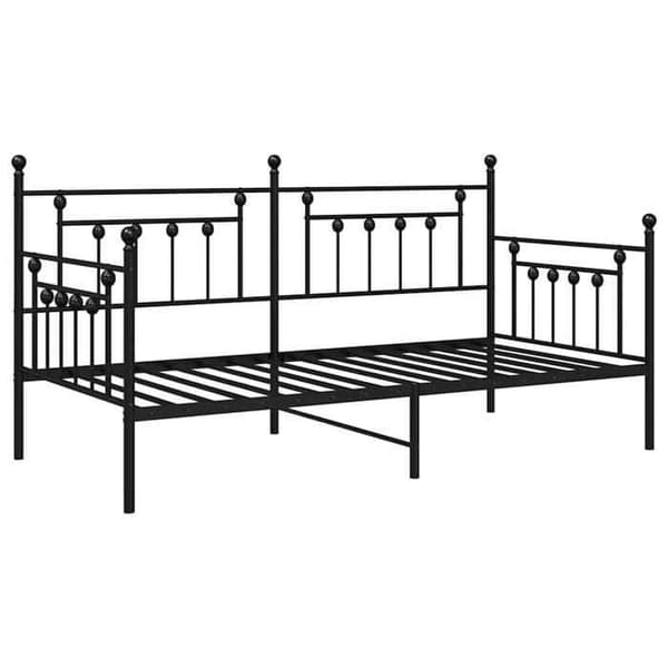 Sengestel - EKSKLUSIV HUS - Dagsengestel - Sort - Stål - 107 x 203 cm Svart