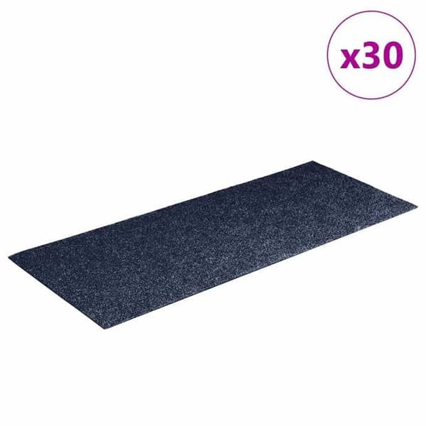 Maison Exclusive - Självhäftande trappmattor 30 stycken 60 x 25 cm Grå Blå Rektangulär