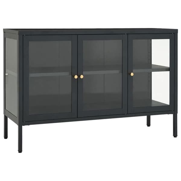 Maison Exclusive - Buffé Anthracite 105x35x70 cm Stål och glas
