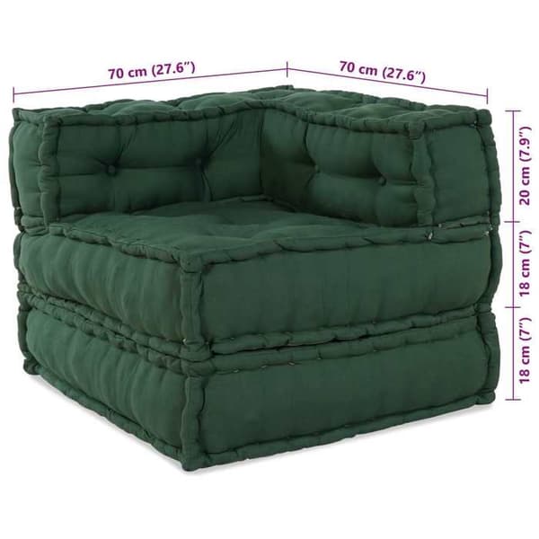 Maison Exclusive - Modulär soffenhet 2 pc Grön 140 x 70 x 56 cm