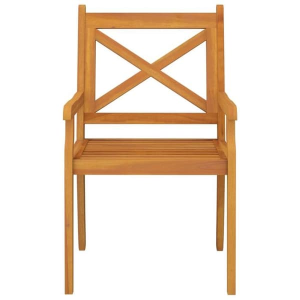 Maison Exclusive - Utomhusmatstolar set om 8 i massivt akaciaträ