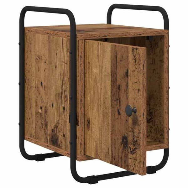 Maison Exclusive - Sängbord 2 st Antik trä Ingenjörsträ