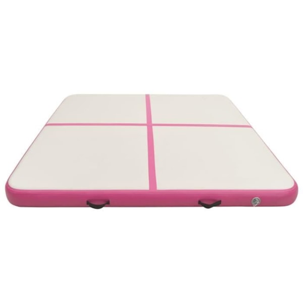 Uppblåsbar gymnastikmatta med pump 200x200x20cm PVC Pink0 [cm] Rosa