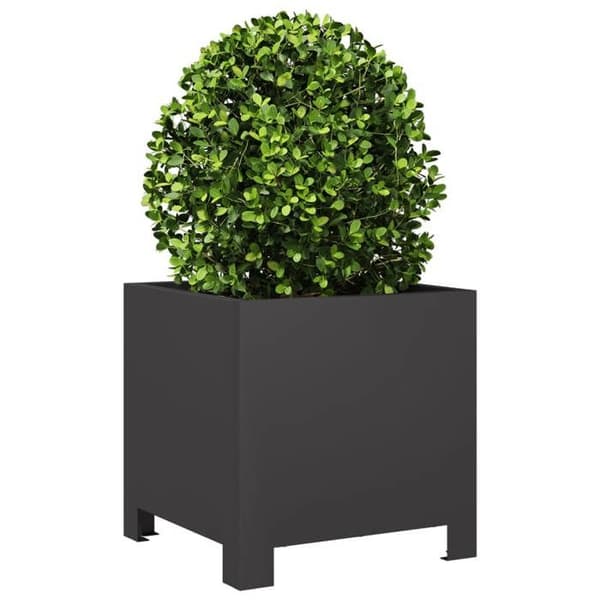 Maison Exclusive - Sort plantekasse 30x30x30 cm stål