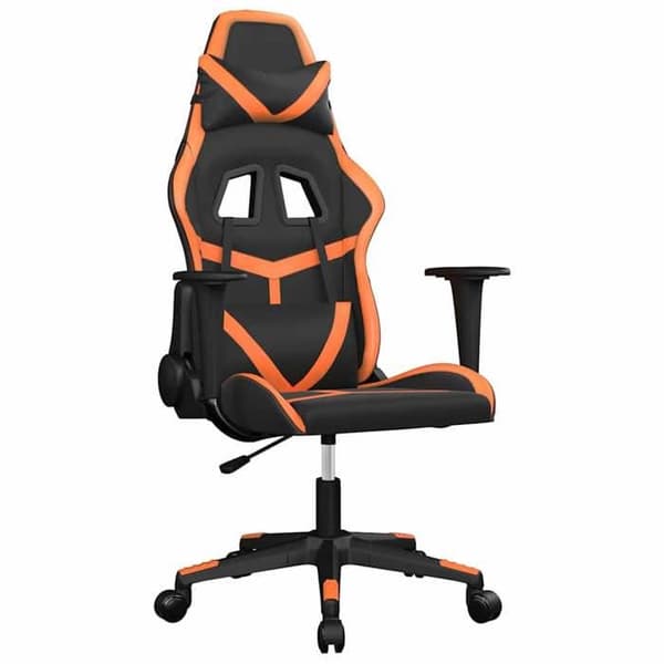 Maison Exclusive - Spelstol Svart och orange Konstläder