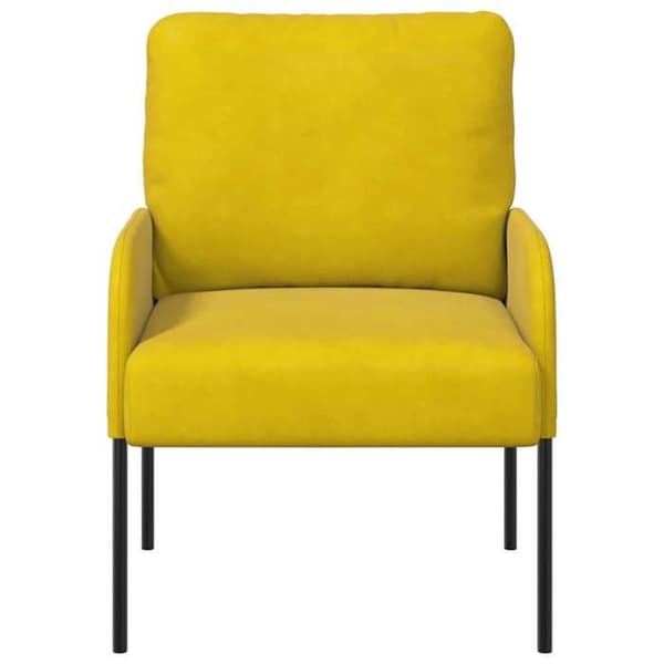 Sofa - EKSKLUSIVT HUS - Model 55 cm - Gul - Polyester - Metalben Gul