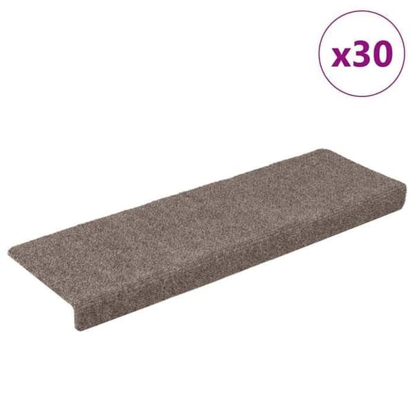 Maison Exclusive - Selvklæbende trappetæpper 30 stk. 65 x 21 x 4 cm Beige Rektangulær kant