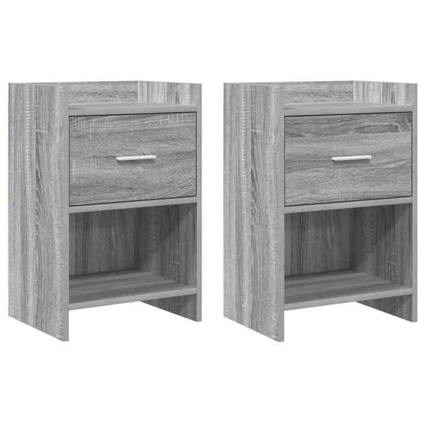Maison Exclusive - Yöpöydät 2 kpl Sonoma harmaa 40 x 30 x 60 cm