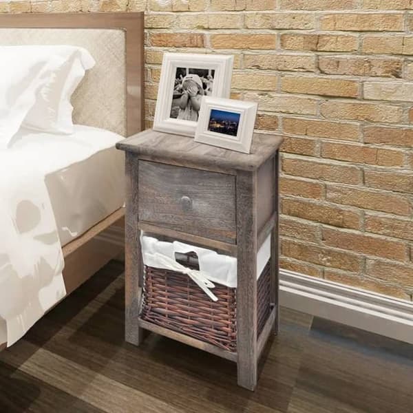 Maison Exclusive - Natt bord 2 stk Brun træ brun
