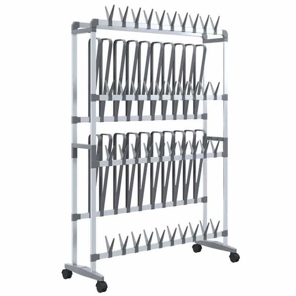 Maison Exclusive - Kenkäkaappi pyörillä Hopea 89x27x120 cm Silver