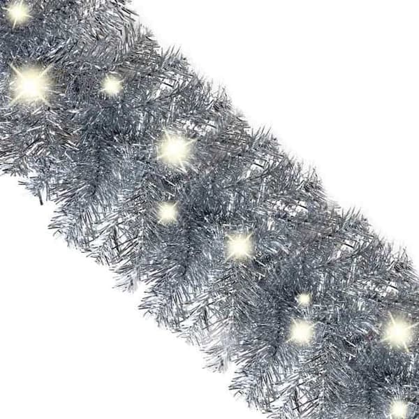 Maison Exclusive - Joulukoriste LED-valoilla 20 m Hopea Silver