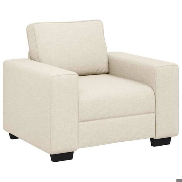 Soffa - EXKLUSIVT HUS - 3 platser - Beige - Linne - Metallram beige