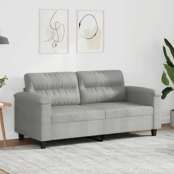 Maison Exclusive - 2-personers sofa i lys grå 140 cm mikrofiberstof