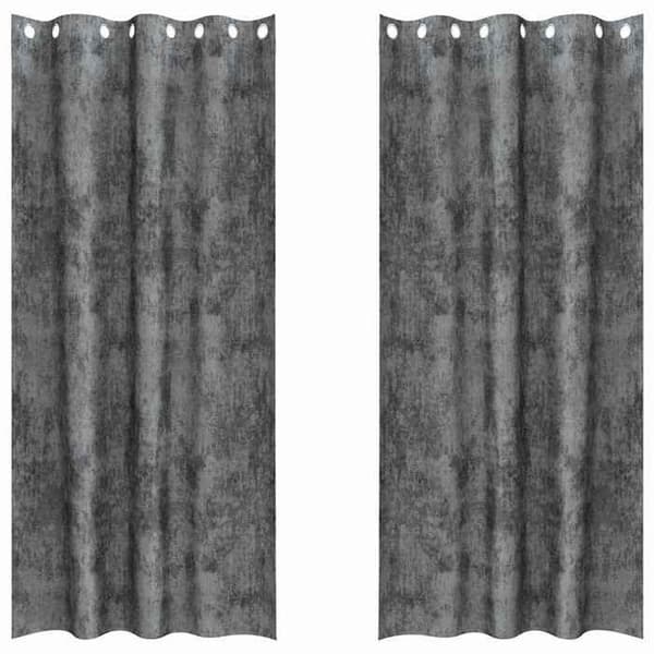 Maison Exclusive - Samettiverhot 2 kpl Harmaa 260 x 140 cm Sametti